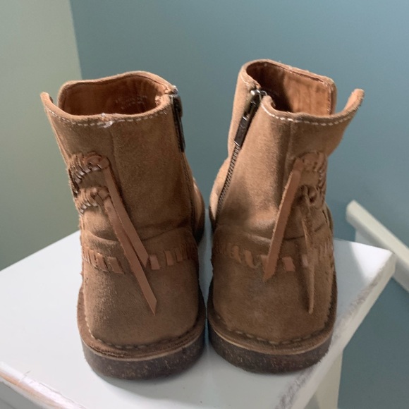 Frye Womens Sierra Whipstitch Suede Tan Boho Crepe Festival Bootie Size 8.5M - Picture 5 of 7